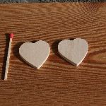 Herzfigur 3x3 aus Massivholz zum Bemalen, Hochzeitsdekoration, Valentinstag, Holzhochzeit