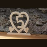 Herz Holzhochzeit, 5 Jahre Ehe, originelles Deko-Geschenk, handgemacht, Geschenkidee Holzhochzeit