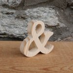 Zeichen and, Esperle 15 cm aus Holz zum Aufstellen