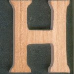 Buchstabe H aus Holz zum Bemalen und Aufkleben Höhe 5 cm