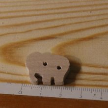 Massivholzknopf Elefant 22mm, zum Annähen, handgefertigt Verschönerung Scrapbooking