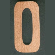 Ziffer 0 aus Holz ht 8cm Signalisierung Markierung
