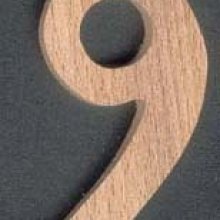 Ziffer 9 ht 10cm Holz Markierung