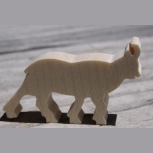Miniatur Gämse Figur aus Holz zum Dekorieren theme montagne