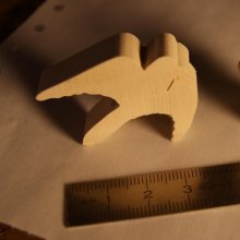 Vogel, Taube, Turteltaube Miniaturfigur aus Holz