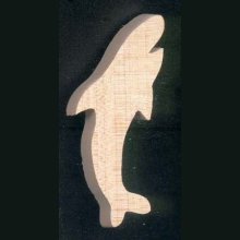 Miniatur-Hai-Figur aus massivem, handgefertigtem Ahornholz