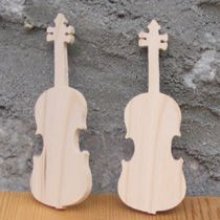Figurine marque place violon lg 9cm ep 3mm mariage theme musique, main fait