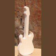 E-Gitarre aus Holz ht 20cm Musikdekoration, Musikergeschenk, handgefertigt