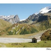 Postkarte Der See von La Gliere, Champagny en vanoise im Sommer