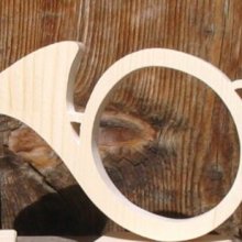 Jagdhorn aus Holz, Horn decoration chasseur