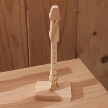 Blockflöte aus Massivholz ht 20 cm handgefertigt Innendekoration Musik Geschenk Flötist