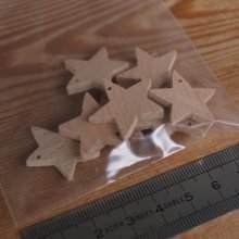Miniatur-Sternfigur mit 5 durchbohrten Zweigen, Weihnachtsdekoration zum Dekorieren und Aufhängen, Massivholz