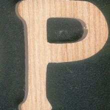Buchstabe P aus Holz zum Bemalen und Aufkleben Höhe 5 cm