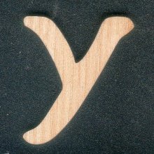 Buchstabe Y aus Massivholz zum Bemalen und Aufkleben, handgefertigt