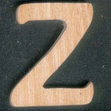 Buchstabe Z aus Eschenholz Höhe 5 cm