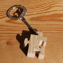 Schlüsselanhänger Puzzle Massivholz handgefertigt