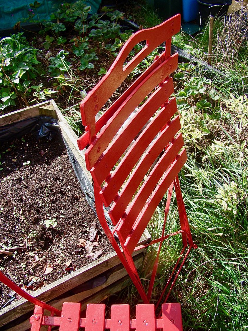 Chaise de jardin pliante vintage