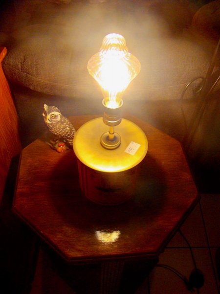 Lampe boite &agrave; biscotte italienne