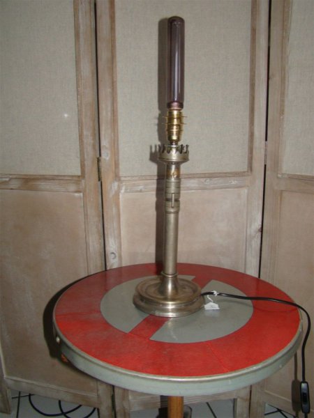 Antike Kerzenlampe aus Messing im EDISON-Stil