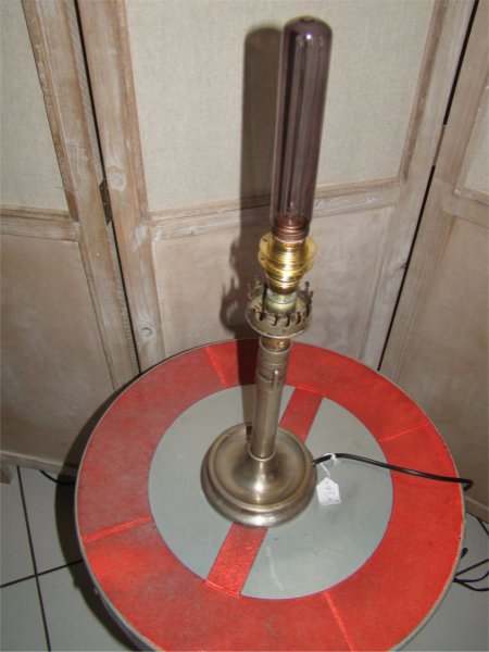 Antike Kerzenlampe aus Messing im EDISON-Stil