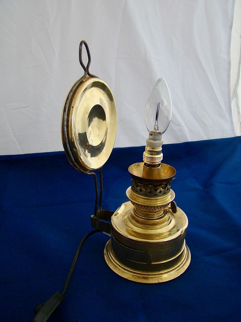 LAMPE FLAMME EN CUIVRE VINTAGE