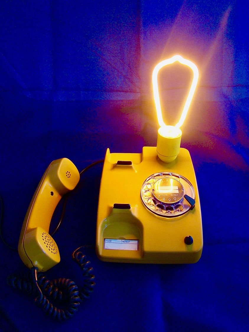 Telefonlampe im 80'-Stil Colonel Mustard!