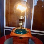 Lampe alte Kaffeemühle EDISON