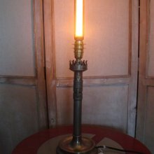 Antike Kerzenlampe aus Messing im EDISON-Stil