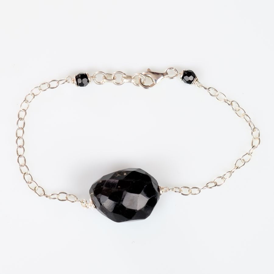 Armband "Ma Précieuse en Onyx Noir" Silber 925