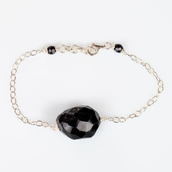 Armband "Ma Pr&eacute;cieuse en Onyx Noir" Silber 925