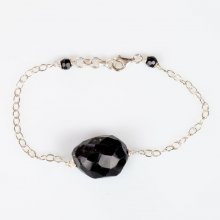 Armband 'Ma Précieuse en Onyx Noir' Silber 925