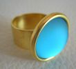 Bague cabochon Luna turquoise