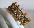 Bracelet Pip Olivine et ocre en kit