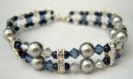 Bracelet Double Swarovski Bleu en kit