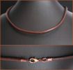 Collier cordon large cuir marron en kit