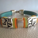 Lederarmband Regaliz Turquoise Love 