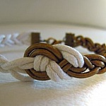 Bracelet à tresser cuir bronze en kit