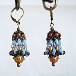 Kit pour Boucles d'oreilles Cloches Bleu