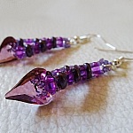 Ohrring-Set Herz Amethyst