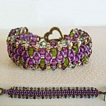 Bracelet O'beady Violet vert en kit