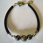 Kit Bracelet Tube Noir perles Bali & Hématites
