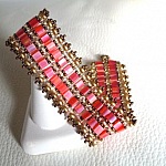 Bracelet Tila Bandeau Corail en kit