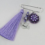 Broche en kit Amitié violet 
