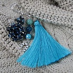 Broche pompon Andros Denim en kit