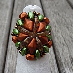 Chevron-Ring-Set Kupfer