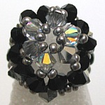 Ringset Honshu schwarz & silber