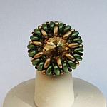 Livelove Ring-Set Grün & Gold