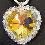 Pendentif en kit Grand coeur Cristalia