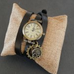 Montre bracelet 3 tours cuir Steampunk