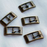 Schnallen aus Altbronze für Armband 8mm im Gürtelstil x 5